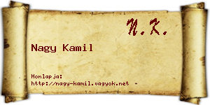 Nagy Kamil névjegykártya